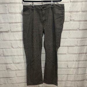 DG2 by Diane Gilman Navy/Beige Striped Straight Leg Jeans